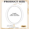 thumbnail image 2 of 1set Imitation Pearl with Stainless Steel Pendants Necklaces 15.83~16.22 inch(40.2~41.2cm) end extender: 48~51mm long pendants: 13x10.5mm, 2 of 4