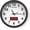 Black Case-Red Led, variant on Wall Clock, Digital Clock, 12" Metal Frame Quartz LED Analog Wall Clock, Light Sensor Auto 1.4'' LED Time or Temperature Display, Battery Powered, Adjustable Brightness, Silent Quiet Sweep Second Han