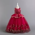 thumbnail image 5 of Akiihool Girl Dresses Girls Sleeveless Lace Butterfly Embroidery Princess Pageant Gown Party Evening Dress Wedding Dress For Children Clothes Fashion(RD1,5-6 Years), 5 of 9