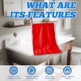 thumbnail image 4 of AUQ Bath Towels Large,Efficient Moisture Absorption Towels for Bathroom,Airy Quick-Dry Surface Microfiber Towels,Red,13.78*29.53*0.39in, 4 of 7