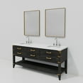 thumbnail image 5 of Norwalk 72 in W Black Oak Double Vanity, Cultured Marble Top, Faucet Set, & 34 in Mirrors, 5 of 9