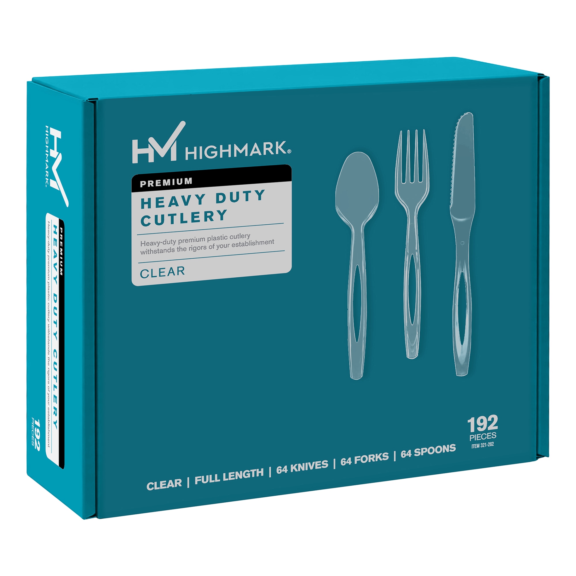 Highmark Heavy-Duty Plastic Cutlery Set, 192-Piece photo 1