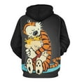 thumbnail image 3 of Calvin And Hobbes Sweatshirts Casual Pullover Hoodie Jacket Unisex Hooded Activewear 3D Printed Long Sleeve Sweater with Pocket XL, 3 of 8