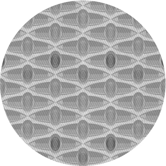Ahgly Company Indoor Square Patterned Battleship Gray Area Rugs, 3' Square