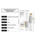 thumbnail image 3 of Cover Cream Stick V Foundation - Korean Color Changing Makeup with Brush, Full to Medium Coverage, Makeup Organizers（Ivory White）, 3 of 13
