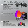 thumbnail image 4 of Wintergreen Lighting C7 Purple & Orange OptiCore Smooth LED Halloween Pathway Light Kit, 50 Lights, 12" Spacing, Black Wire, 50 ft, 4 of 8