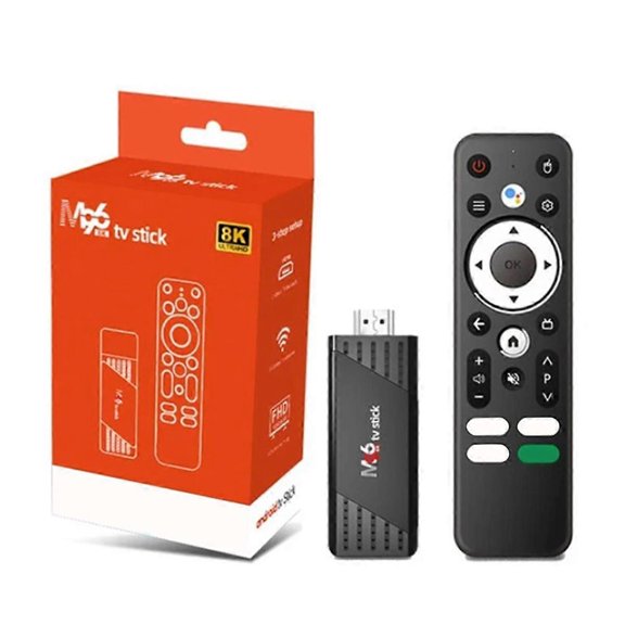 For Android 13.0 M96 TV Stick 8K RK3528 Smart TV Box 2GB+16GB 2.4G/5G WiFi Bluetooth HDR 10 Media Player EU-Plug