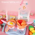 thumbnail image 5 of Kitchen Play Set, Toddler Kitchen Toy, Realistic Mini Kitchen Set With 20 Accessories And Water Spray Function, Interactive Indoor Game For Kids Ages 2 Plus, Durable Plastic Design, 5 of 9