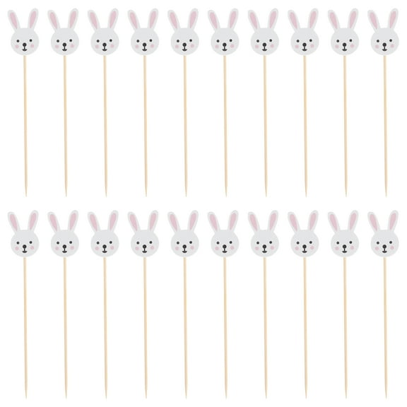 Raindrops White Bunny Cake Picks for Decor Made of Synthetic Material Perfect for Easter Party Accessories 1 Pack
