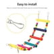 thumbnail image 2 of Accesorios para jaulas de pájaros, plataforma colorida para soporte de percha para pájaros, hamaca con escaleras para loros y pájaros pequeños, 2 of 6