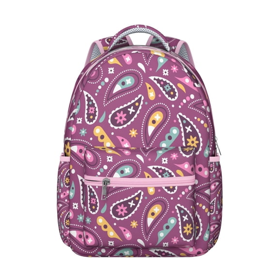 Beautiful Paisley Pattern Backpack – Perfect Paisley Gift for College, Spacious School Bag with Hidden Pocket, Lightweight Laptop Backpack for Commuting