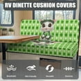 thumbnail image 4 of XYZCANDO Rabbit RV Dinette Cushion Covers Stretchable Furniture Covers St. Patrick's Day RV Dinette Cushions Camper Accessories Universal 2 Seat Sofa Cover Slip Covers for Loveseat RV Decor Green, 4 of 7