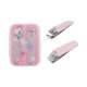 thumbnail image 1 of Cortauñas en caja linda de 2 Pcs para mujeres y hombres en rosa, 1 of 1