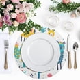 thumbnail image 5 of Ryvnso Llamas Cactus Round Plate Mats Dining Table Placemat Set of 6 for Holiday Decoration, 5 of 7