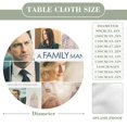 thumbnail image 2 of El hombre de la familia-theme Fitted Round Tablecloths Elastic Edged Table Covers Waterproof Table Cloth for Kitchen Holiday Party Tables Decor 150cm, 2 of 6