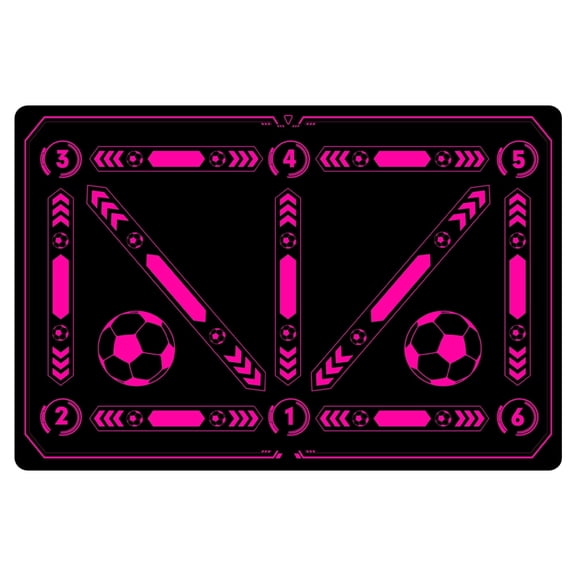 Girls Soccer Training Mat Pink, Soccer Footstep Practicing Soccer Skills Training Equipment with Storage Bag