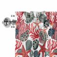 thumbnail image 3 of Window Valance for Kitchen,Modern Beach Colorful Seashell Coral Rod Pocket Curtain Valances Short Curtains Drapes Panel,Coastal Nautical Marine Life Window Treatment Topper for Living Room Bathroom, 3 of 9