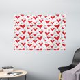 thumbnail image 1 of Love Tapestry, Hand Written I Love You Phrases Sketchy Heart Symbols Valentines Day Inspiration, Wall Hanging for Bedroom Living Room Dorm Decor, 60W X 40L Inches, Red Black White, by Ambesonne, 1 of 2
