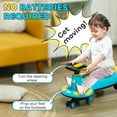 thumbnail image 4 of Qaba Kids Wiggle Car with Parent Traction Rope, Music, Light, Blue, 4 of 10