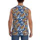 thumbnail image 4 of Fotbe Colorful Butterfly1 Men's Camiseta sin Mangas Estampada para Hombres, Playera Casual para Gimnasio, Entrenamiento, Playa-Small, 4 of 7