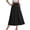 Black, variant on Turilly Summer Skirts for Women Elastic High Waist Flared Midi Skirt Solid Color Soft Daily Casual All Match Skirt