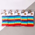 thumbnail image 3 of Calcetines para hombre y mujer con medias Medias de tendencia china Calcetines de bola azul arcoíris a rayas de NY, 3 of 5