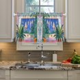 thumbnail image 2 of Yayeee Kitchen Curtains Tier Pair Light Filtering 27"x24" Rod Pocket Short Cafe Window Panel, Boat Seaside, 2 of 7
