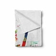 thumbnail image 2 of Music Soft Flannel Fleece Throw Blanket, Colorful Saxophone Design Butterflies and Sheet Creative Illustration, Cozy Plush for Indoor and Outdoor Use, 60" x 80", Multicolor, by Ambesonne, 2 of 6