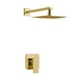 thumbnail image 2 of Concorde Single-Handle 1 Spray 8" Wall Mounted Fixed Shower Head in Brushed Gold (Valve Included), 2 of 7