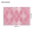 thumbnail image 2 of Toilet Rug Set Non-Slip Bathroom Rugs Soft Plush Machine Washable Contour Bath Mat Pink Block 24x20/24x16, 2 of 9
