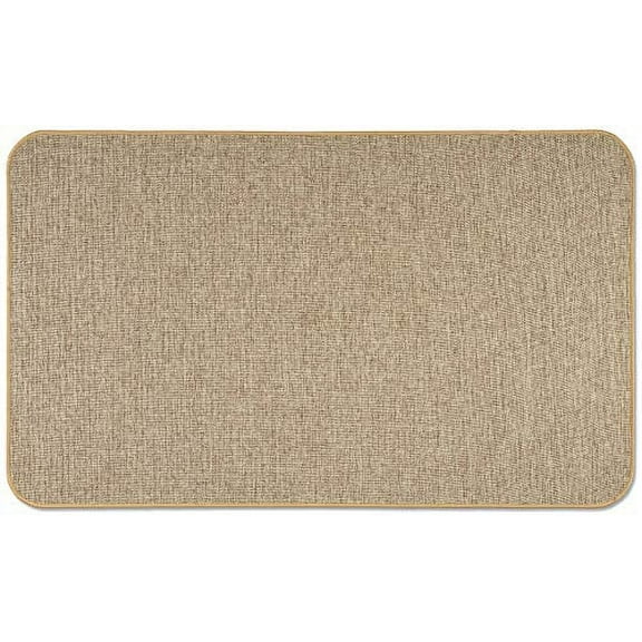 Counterart Beige Indoor/Outdoor Linen Look Floor Mat
