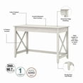 thumbnail image 4 of Bush Furniture Key West 48" Writing Desk, Linen White Oak, 4 of 10