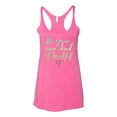 thumbnail image 2 of Positivity saying Pop Culture Tri-Blend Racerback Tank Top, Vintage Pink, Small, 2 of 3