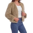 thumbnail image 2 of Sundazz Women's Winter Faux Fur Coats Cropped Fuzzy Jacket Warm Open Front Outerwear Fashion Clothing, 2 of 9