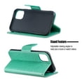 thumbnail image 5 of Allytech iPhone 11 Case (6.1"), Slim Fit PU Leather Folio Butterfly Embossed Shockproof Wrist Hand Strap Flip Cards Holder Wallet Case TPU Back Cover for Apple iPhone 11, Green, 5 of 8