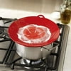 Kuhn Rikon Spill Stop Large 12 Inch Boil Over Pot Lid Red Silicone