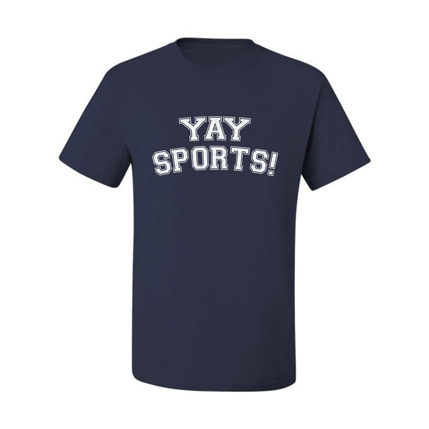 Wild Bobby YAY SPORTS! Sports Men Graphic T-Shirt, Light Blue