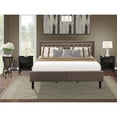 thumbnail image 2 of East West Furniture 3-piece Wood King Bedroom Set in Brown/Brushed Black, 2 of 8