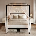 thumbnail image 4 of Amolife Full Bed Frame, Canopy Bed with Metal Headboard, No Box Spring Needed, Black, 4 of 15