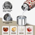 thumbnail image 3 of 20 Oz White Strawberry Plants Fruit Coffee Tumbler Double Wall Insulated Stainless Steel Water Bottle | Metal Reusable Thermoses Flask with Cup Cap | Leak & Sweat Proof with Anti-Dust Lid, 3 of 7