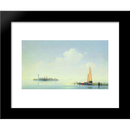 The harbour of Venice, the island of San Georgio 20x24 Framed Art Print by Ai...