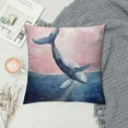 thumbnail image 2 of BCIIG Whale Ocean Sunset Graphic Decorative Cushion Throw Pillow Cover for Home Couch Living Room Bed Sofa Zipper Closure Summer Pillow Covers - 1PC 18x18in, 2 of 5