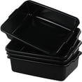 thumbnail image 1 of Fiazony 8 L Small Commercial Tote Box, Rectangle Utility Bus Tubs, 4-Pack, Black, 1 of 7