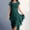 Green, variant on Sentmoon Sundress Regular Fit Summer 2026 Solid Color Wedding Guest Dresses for Women Short Sleeve Crew Neck Basic Patchwork Chiffon Breathable Long Flowy Dresses for Women Navy XL