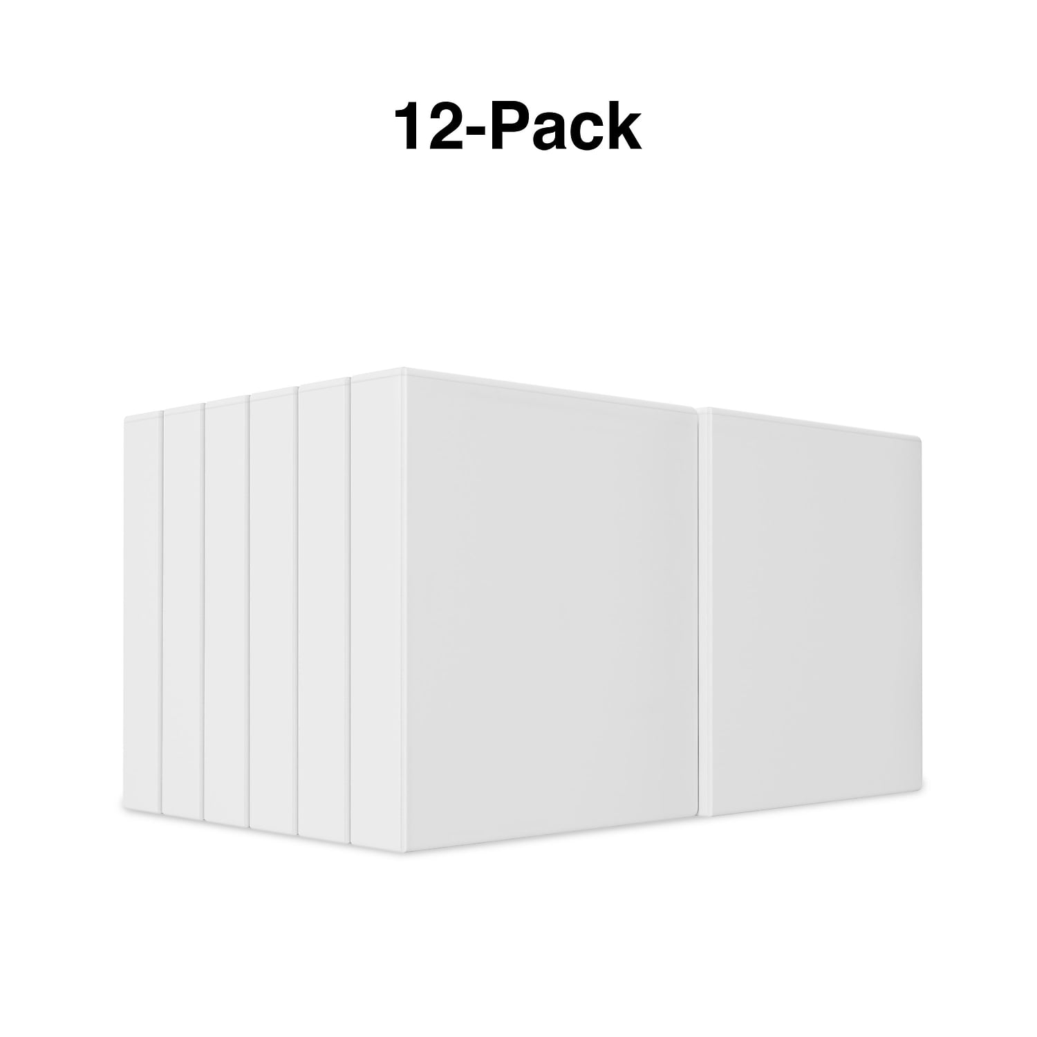 MyOfficeInnovations 1-1/2" Simply View Binders with Round Rings White 12/Pack 358170