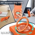 thumbnail image 3 of Magnetic Case for Samsung Galaxy Z Flip 3 Case with Kickstand & Ring Holder, [Compatible with MagSafe Charging] Slim Ultra PC Back Scratch-Resistant Military Grade Shockproof Case, Orange, 3 of 14