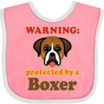 thumbnail image 3 of Inktastic Protected by a Boxer Dog Boys or Girls Baby Bib, 3 of 4