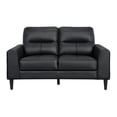 thumbnail image 4 of Lexicon Lewes 2-Piece Leather Match Sofa Set in Black, 4 of 11