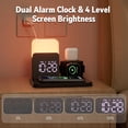 thumbnail image 5 of ANTBOOK Magnetic Charging Station Compatible for iPhone, Apple Watch, AirPods with Alarm Clock,Night Light Bedside Black, 5 of 8