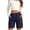 00-Navy529, variant on Oiyii Toddler Girl's Multi Pocket Cargo Shorts Solid Drawstring Hiking Shorts Summer Casual Short Pants,Black